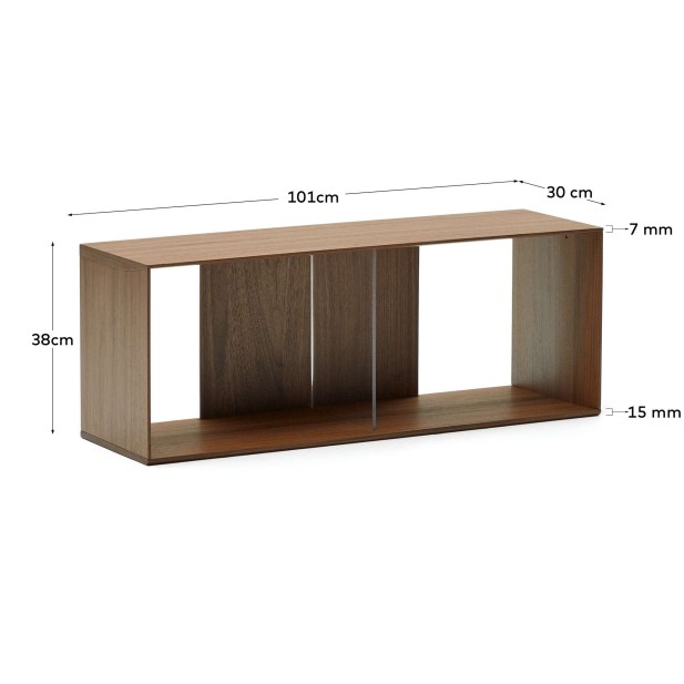 Set Litto 2 estanterías modulares chapa nogal 101 x 76 cm M1400007MM41