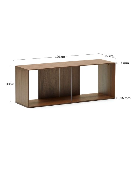 Set Litto 2 estanterías modulares chapa nogal 101 x 76 cm M1400007MM41