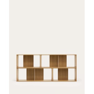 Set Litto de 4 estanterías modulares de chapa de roble 168 x 76 cm - Kave Home - M1400008MM40. Muebles y decoración de diseño para casas con personalidad