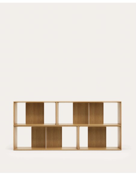 Set Litto de 4 estanterías modulares de chapa de roble 168 x 76 cm