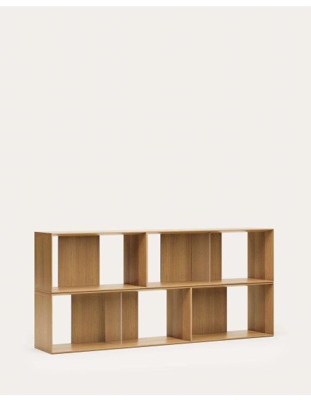 Set Litto de 4 estanterías modulares de chapa de roble 168 x 76 cm