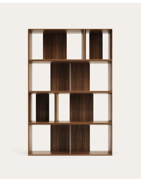 Set Litto de 6 estanterías modulares de chapa de nogal 101 x 152 cm