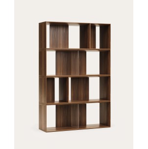 Set Litto de 6 estanterías modulares de chapa de nogal 101 x 152 cm 2