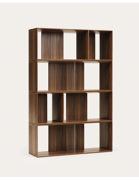 Set Litto de 6 estanterías modulares de chapa de nogal 101 x 152 cm