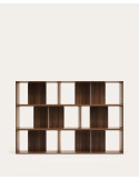Set Litto de 6 estanterías modulares de chapa de nogal 168 x 114 cm - Kave Home