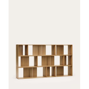 Set Litto de 9 estanterías modulares de chapa de roble 202 x 114 cm  2