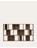 Set Litto de 9 estanterías modulares de chapa de nogal 202 x 114 cm - Kave Home