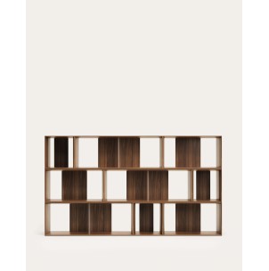 Set Litto de 9 estanterías modulares de chapa de nogal 202 x 114 cm - Kave Home - M1400011MM41. Muebles y decoración de diseño para casas con personalidad
