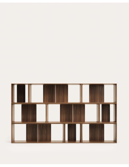 Set Litto de 9 estanterías modulares de chapa de nogal 202x114 cm Kave