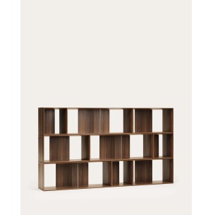 Set Litto de 9 estanterías modulares de chapa de nogal 202x114 cm Kave 2