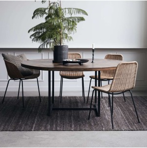 Mesa KANT Ø160 cm de Comedor, Madera Natural / Metal - House Doctor. Vackart 2