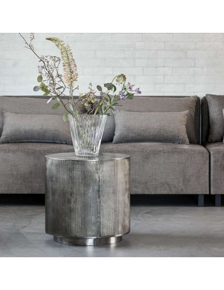 Mesa de Centro ROTA Ø50x50 cm, Metal Plata - House Doctor. Vackart