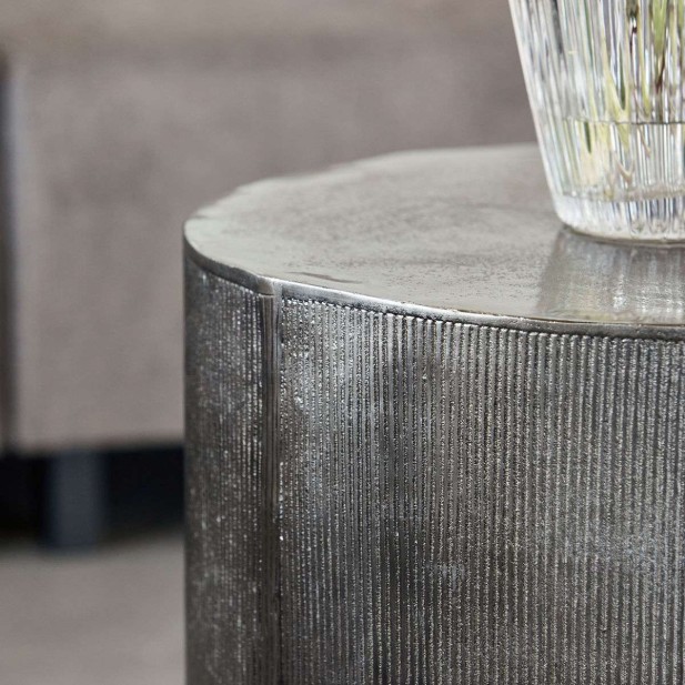 Mesa de Centro ROTA Ø50x50 cm, Metal Plata - House Doctor. Vackart