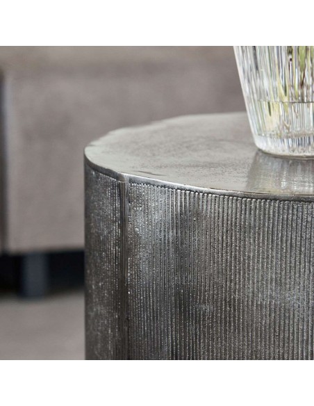 Mesa de Centro ROTA Ø50x50 cm, Metal Plata - House Doctor. Vackart