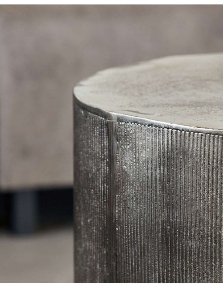 Mesa de Centro ROTA Ø50x35 cm, Metal Plata - House Doctor. Vackart