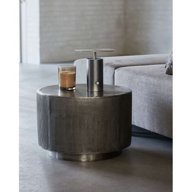 Mesa de Centro ROTA Ø50x35 cm, Metal Plata - House Doctor. Vackart