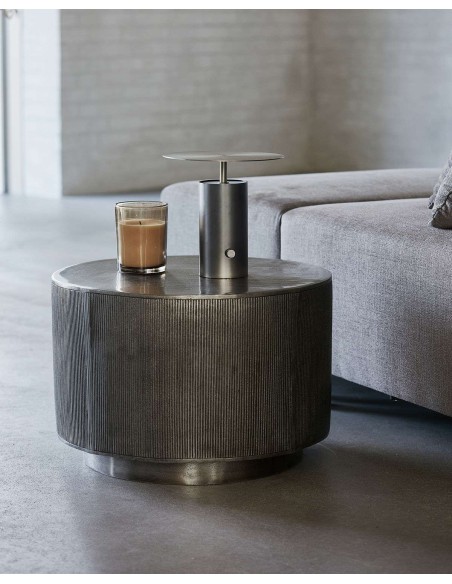 Mesa de Centro ROTA Ø50x35 cm, Metal Plata - House Doctor. Vackart