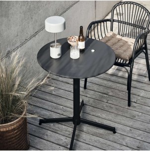 Mesa HELO Ø70 cm de Comedor, Metal Negro - House Doctor. Vackart 2