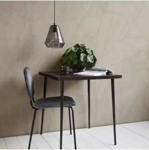 Mesa SLATED 70x70 cm de Comedor, Mango Negro - House Doctor. Vackart 2