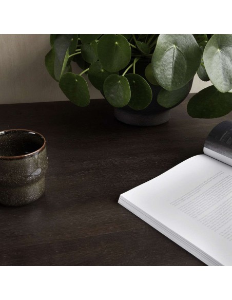 Mesa SLATED 70x70 cm de Comedor, Mango Negro - House Doctor. Vackart