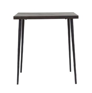 Mesa SLATED 70x70 cm de Comedor, Mango Negro - House Doctor. Vackart