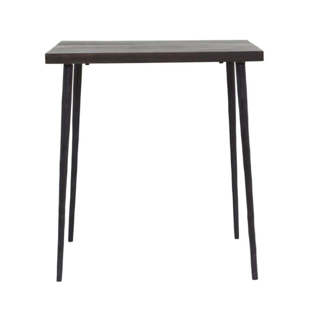 Mesa SLATED 70x70 cm de Comedor, Mango Negro - House Doctor. Vackart