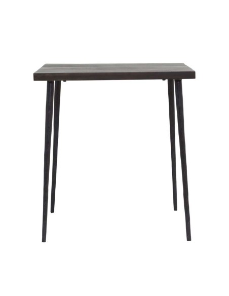 Mesa SLATED 70x70 cm de Comedor, Mango Negro - House Doctor. Vackart