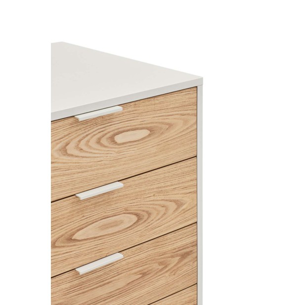 Aparador SIERRA 159x47 cm, DM Blanco / Roble - Teulat. Vackart
