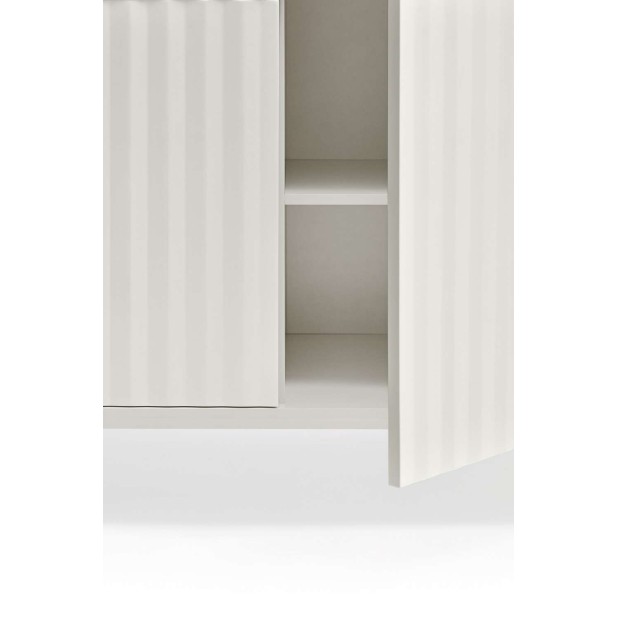 Aparador SIERRA 159x47 cm, DM Blanco / Roble - Teulat. Vackart