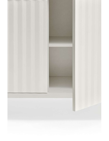 Aparador SIERRA 159x47 cm, DM Blanco / Roble - Teulat. Vackart