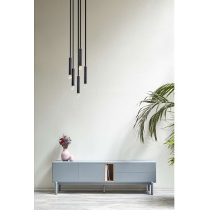 Mueble TV CORVO 180 cm, DM Gris Perla / Chapa Roble - Teulat. Vackart 2