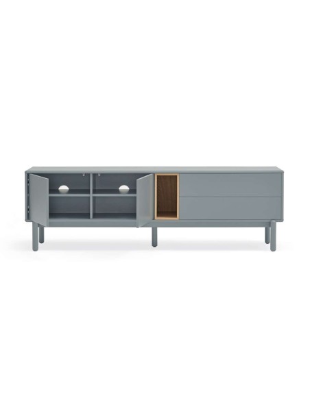 Mueble TV CORVO 180 cm, DM Gris Perla / Chapa Roble - Teulat. Vackart