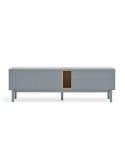 Mueble TV CORVO 180 cm, DM Gris Perla / Chapa Roble - Teulat