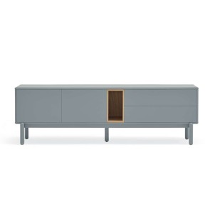 Mueble TV CORVO 180 cm, DM Gris Perla / Chapa Roble - Teulat. Los modernos y más exclusivos muebles de diseño de Teulat, solo en Vackart tu tienda de diseño online.