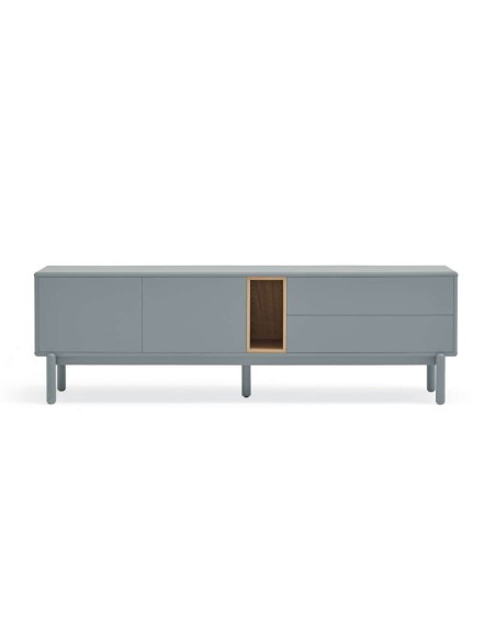Mueble TV CORVO 180 cm, DM Gris Perla / Chapa Roble - Teulat. Vackart