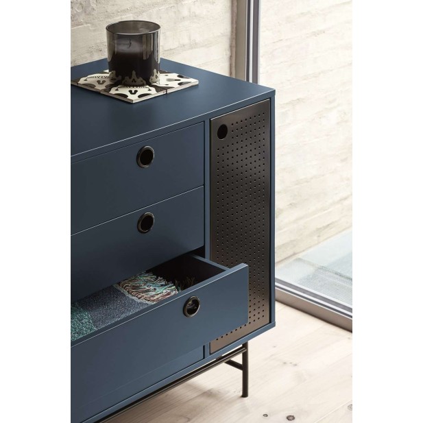 Cómoda PUNTO, DM Gris Antracita / Metal Negro - Teulat. Vackart