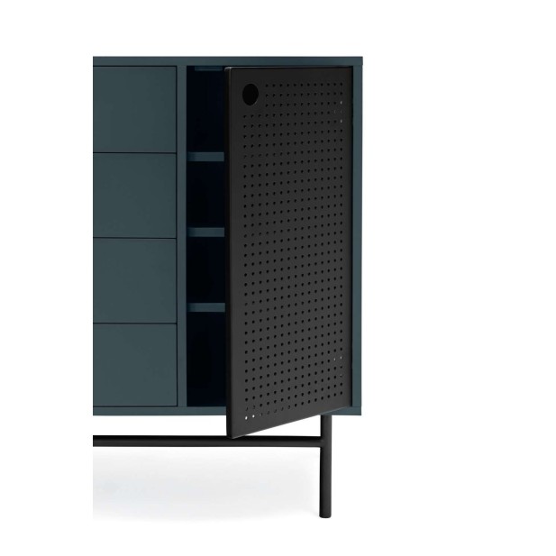 Cómoda PUNTO, DM Gris Antracita / Metal Negro - Teulat. Vackart