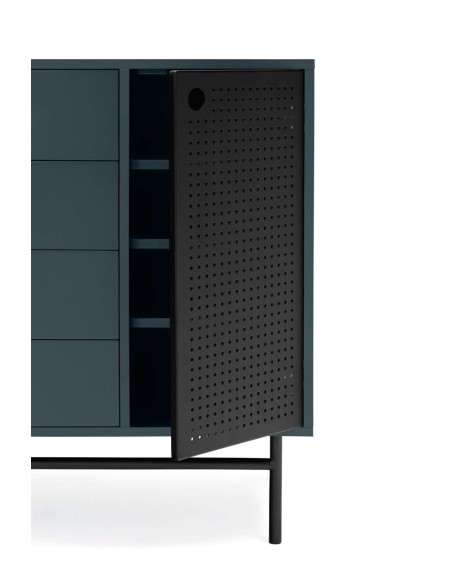 Cómoda PUNTO, DM Gris Antracita / Metal Negro - Teulat. Vackart