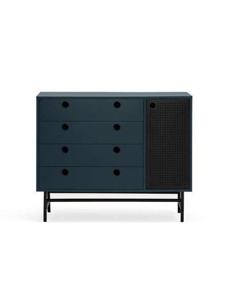 Cómoda PUNTO, DM Gris Antracita / Metal Negro - Teulat. Vackart