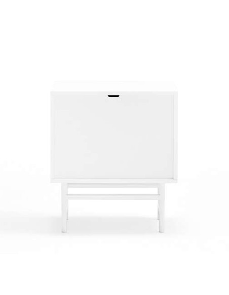 Mesita de Noche PUNTO, DM / Metal Blanco - Teulat. Vackart