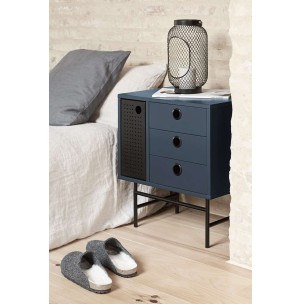 Mesita de Noche PUNTO, DM Antracita / Metal Negro - Teulat. Vackart 2