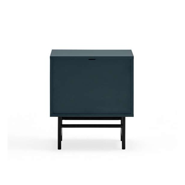 Mesita de Noche PUNTO, DM Antracita / Metal Negro - Teulat. Vackart