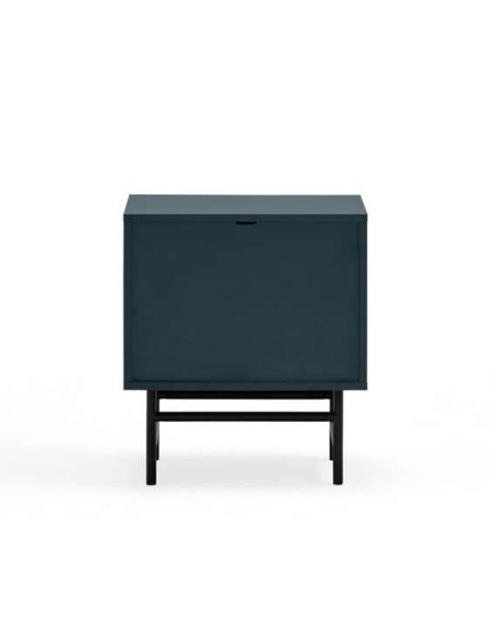 Mesita de Noche PUNTO, DM Antracita / Metal Negro - Teulat. Vackart