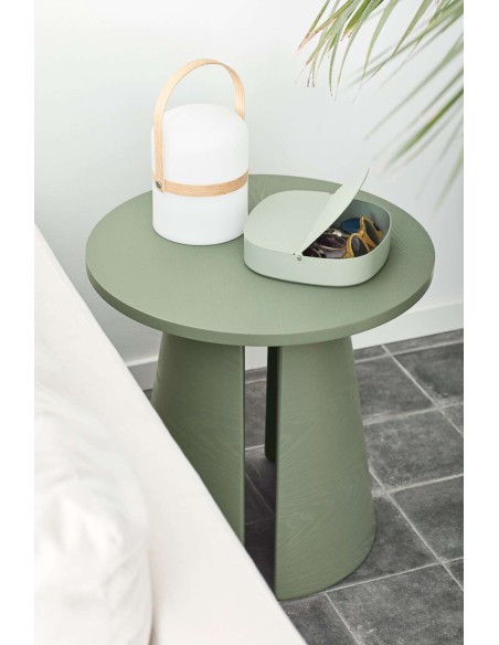 Mesa Auxiliar CEP Ø50 cm, DM / Fresno Verde - Teulat. Vackart