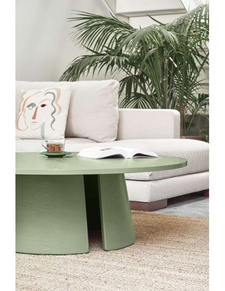 Mesa de Centro CEP Ø110 cm, DM / Fresno Verde - Teulat. Vackart