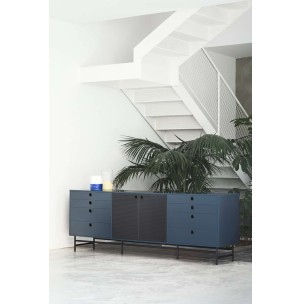 Aparador PUNTO 212x47cm, DM Antracita / Metal Negro - Teulat. Vackart 2