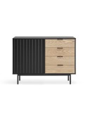 Aparador SIERRA 108x47 cm, DM Negro / Roble - Teulat