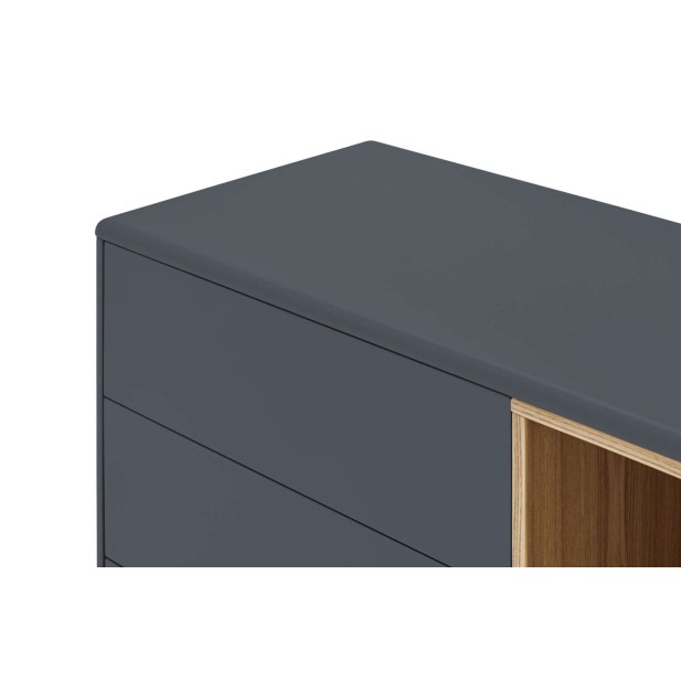 Aparador CORVO 180x40 cm, DM Gris Antracita / Roble - Teulat. Vackart