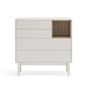 Cómoda CORVO 90x40 cm, DM Crema / Roble - Teulat. Los modernos y más exclusivos muebles de diseño nórdico, solo en Vackart tu tienda de diseño online.