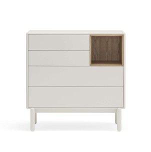 Cómoda CORVO 90x40 cm, DM Crema / Roble - Teulat. Los modernos y más exclusivos muebles de diseño nórdico, solo en Vackart tu tienda de diseño online.